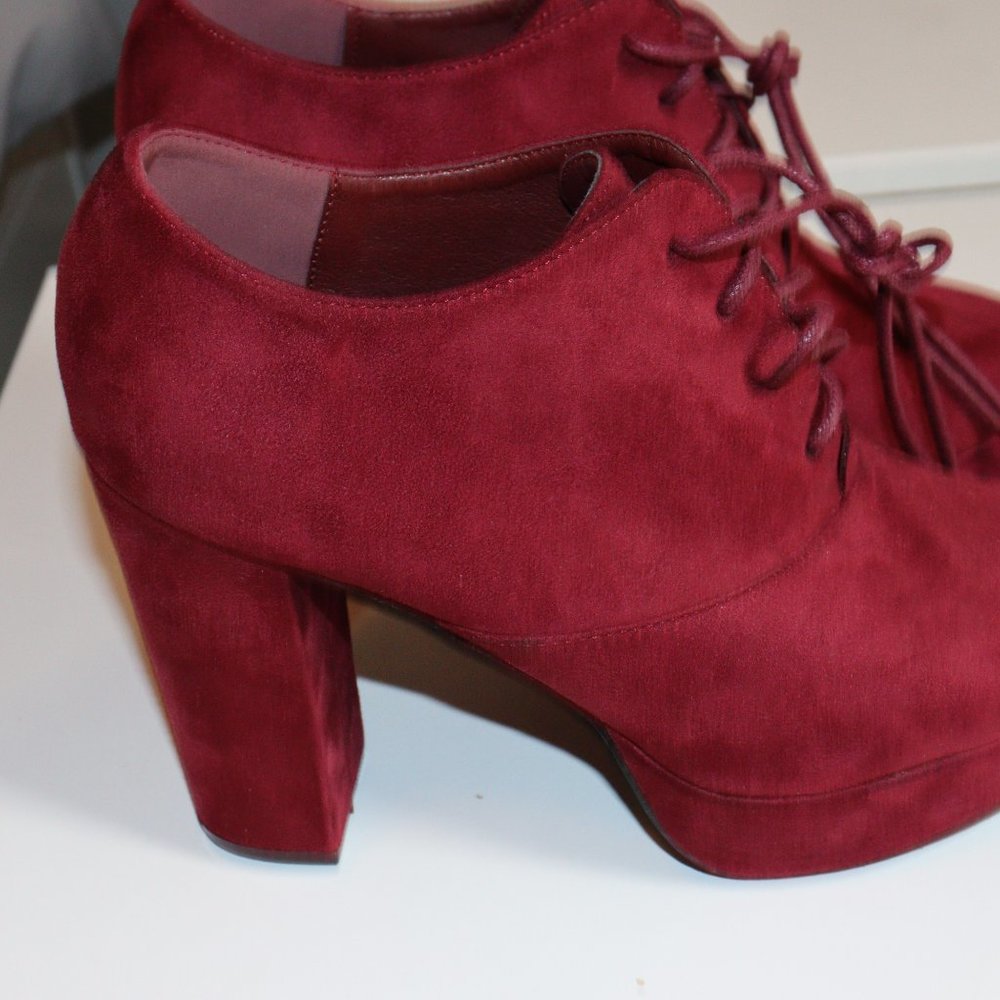 Allegra K Women's Platform Block Heel Lace Up Ankle Boots Size 7 - Picture 4 of 7